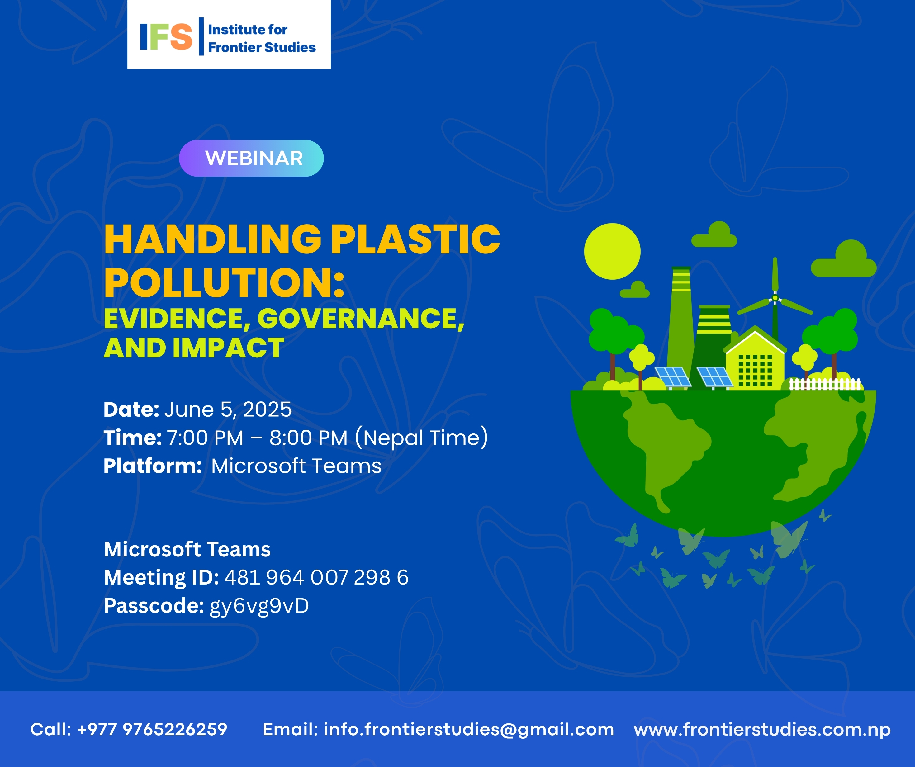 Handling Plastic Pollution: With Evidence that Guides Our Choices, Governance that Shapes Sustainable Policies, and Impact that Drives Real Change on the Ground